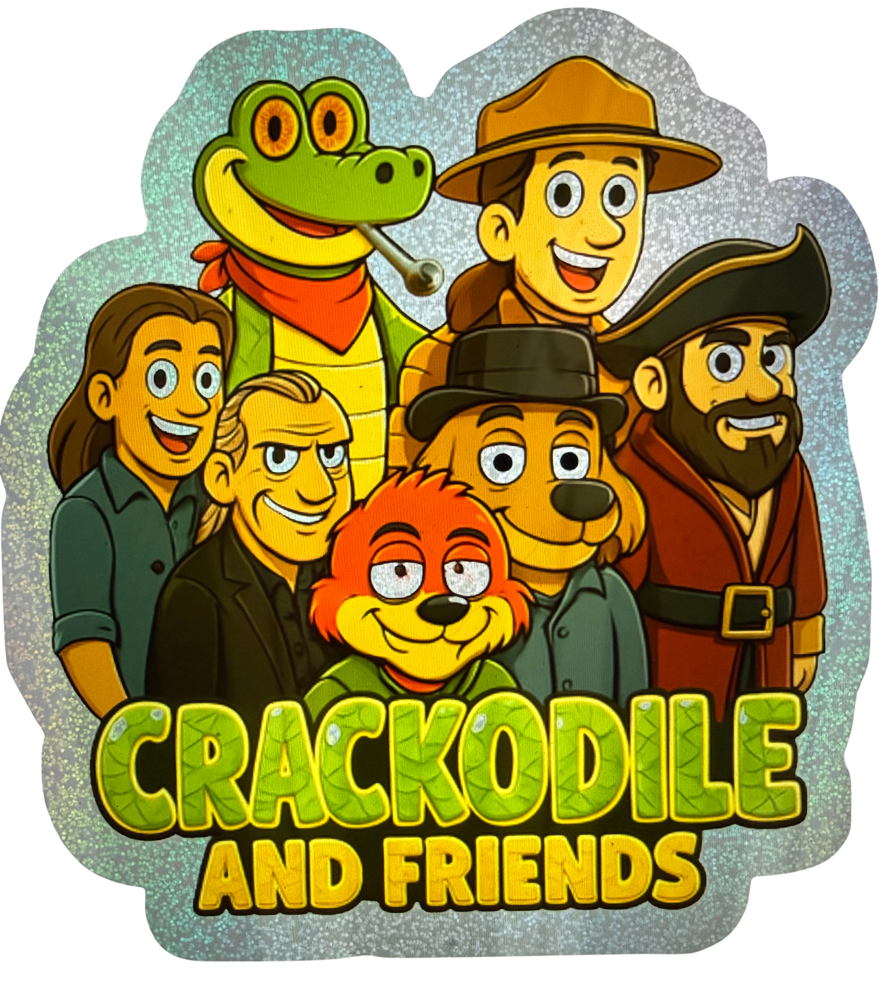 Crackodile and Friends 90's Logo Sticker Pixie Dust Edition