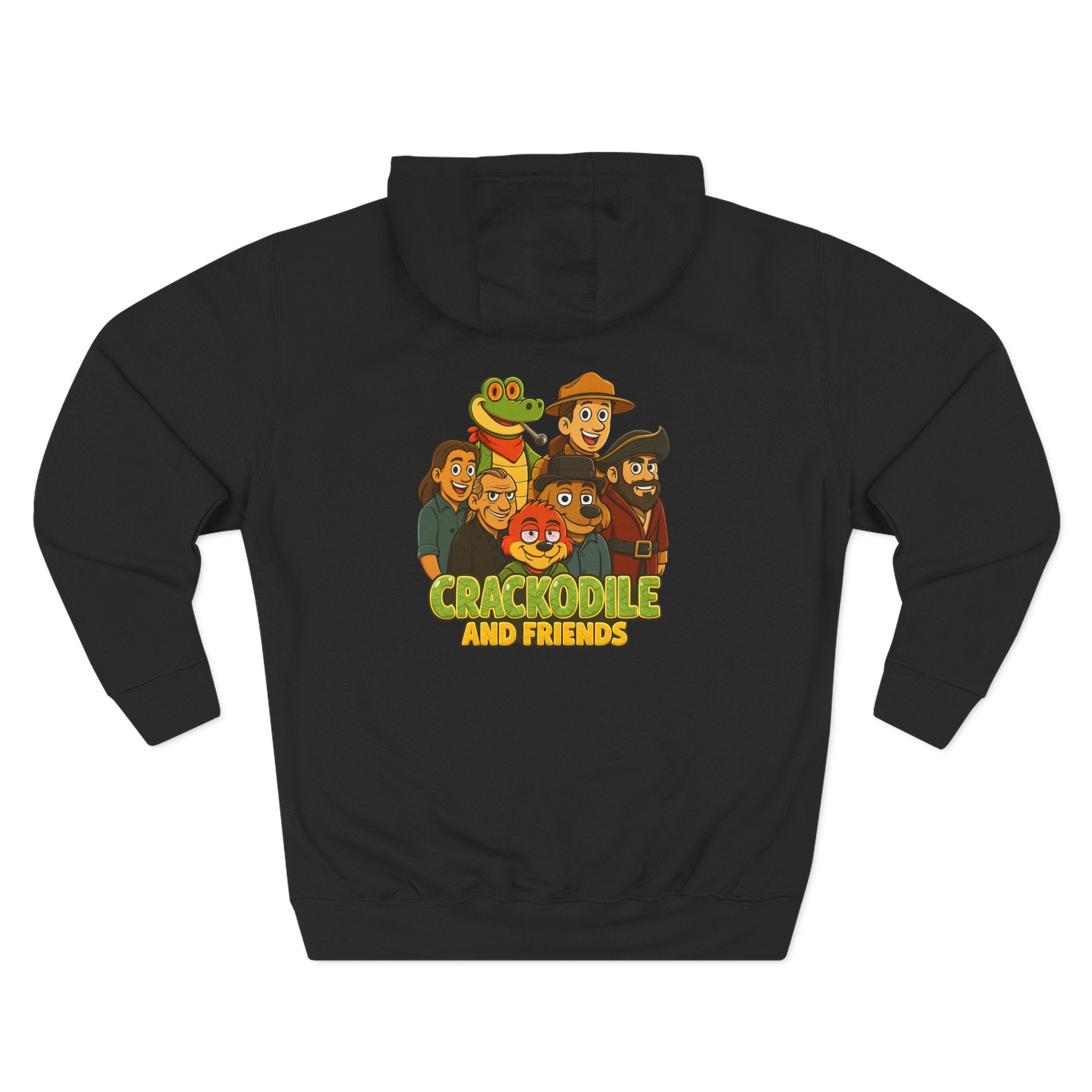 Crackodile and Friends - Retro Cartoon Crew Hoodie