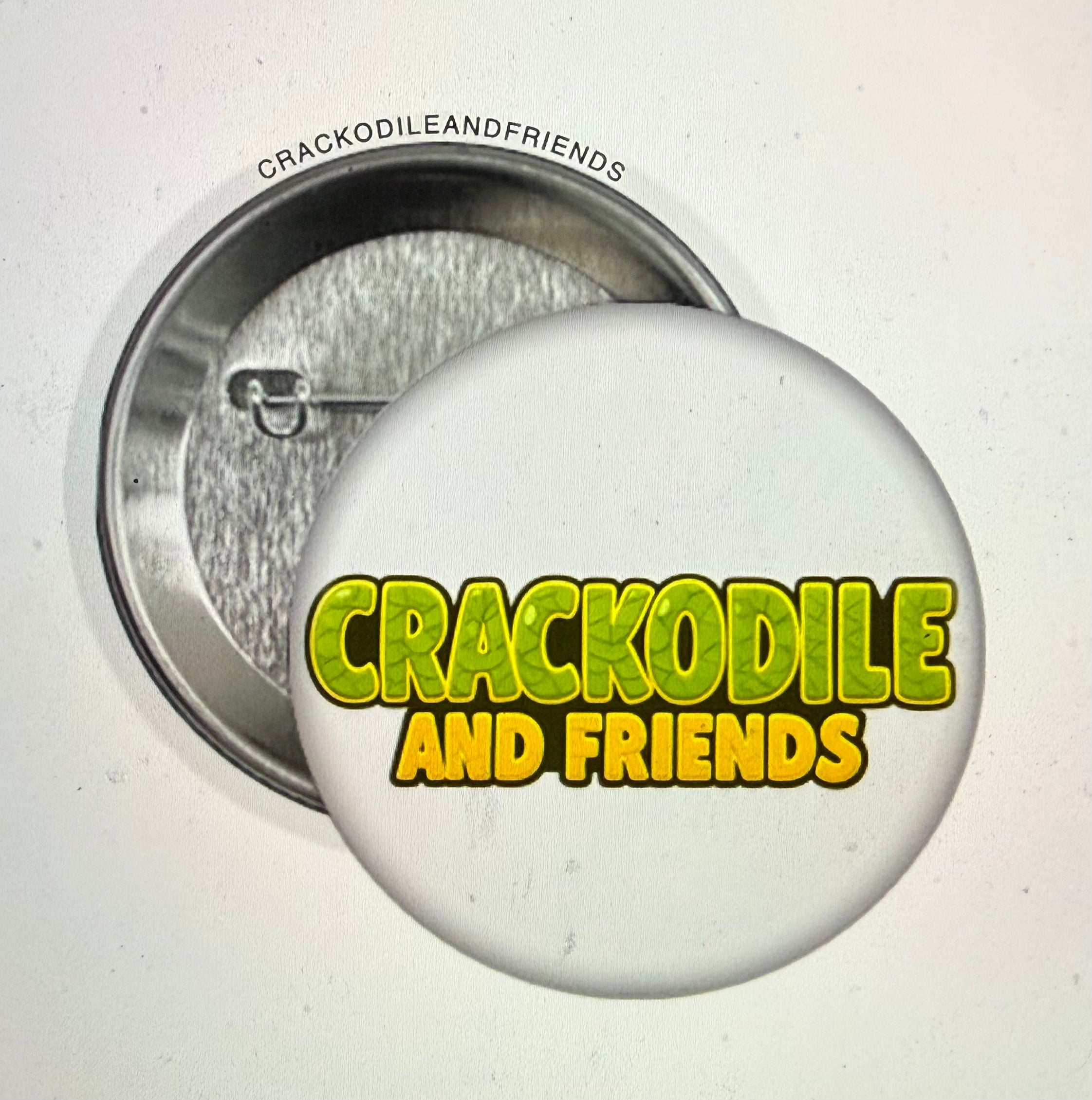 Crackodile and Friends Official Logo - Pinback Button